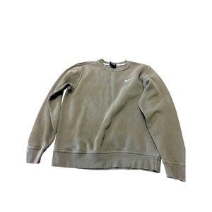 Nike Men's M Crew Neck Sweatshirt Army Green Pullover Casual